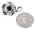 Sterling Silver Jet Soccer Ball Jewelry Slide Pendant YS64254
